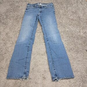 Eddie Bauer Brook Truly Straight Bootcut Jeans Blue Denim Womens Size 10 Long